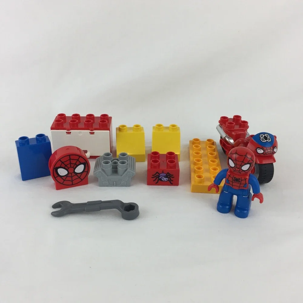 LEGO Duplo Spider-Man Spider-Bike Workshop 10607 Replacement Parts 11 Piece Lot - Picture 8 of 8